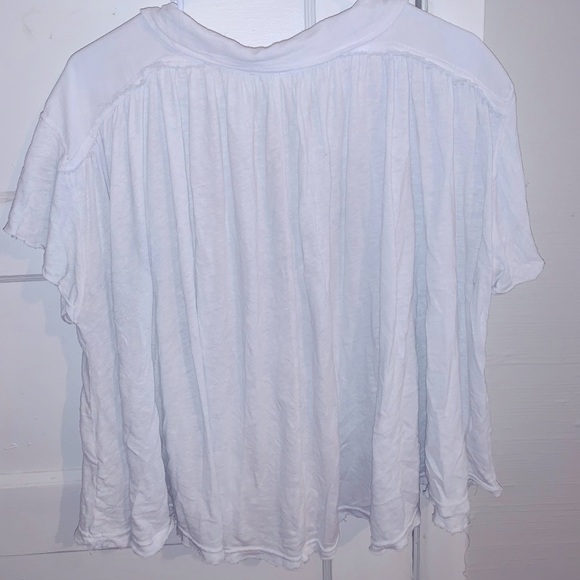 White Free People Low Down Henley Size Small - Picture 7 of 9